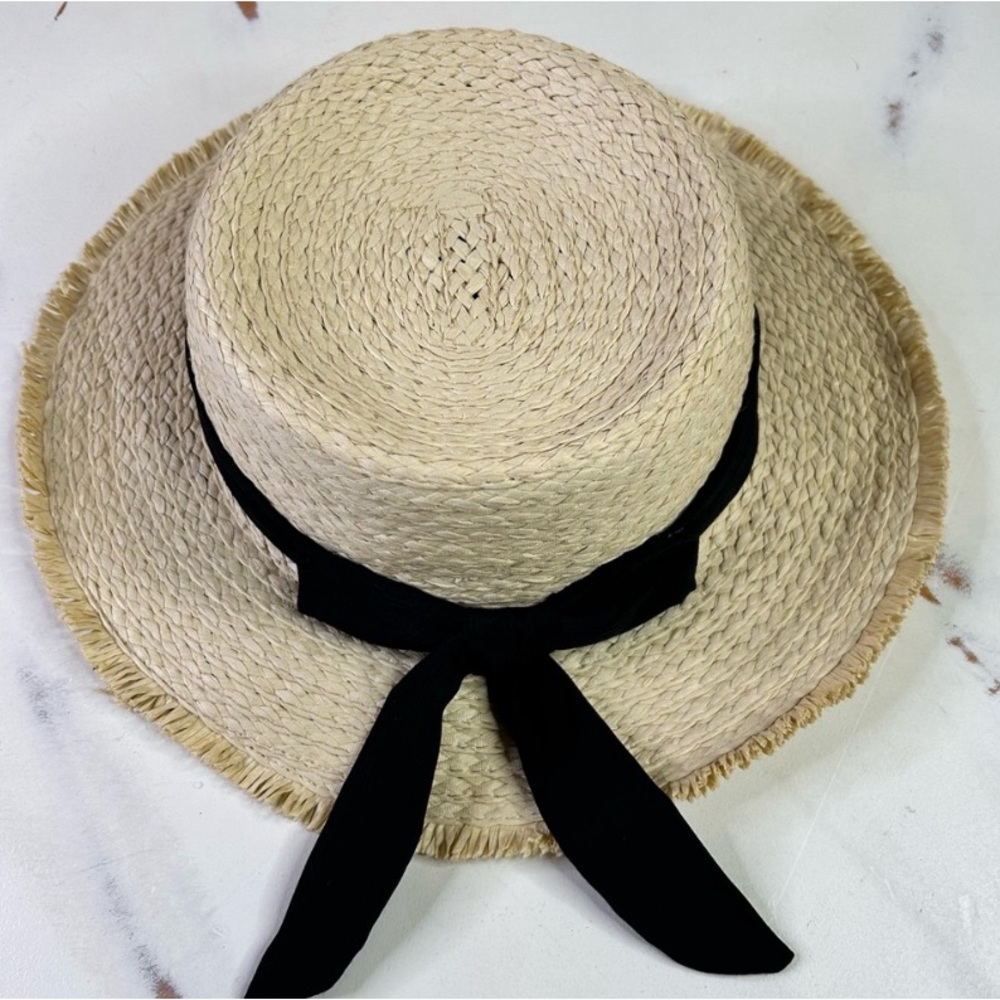 Zara straw boat hat
